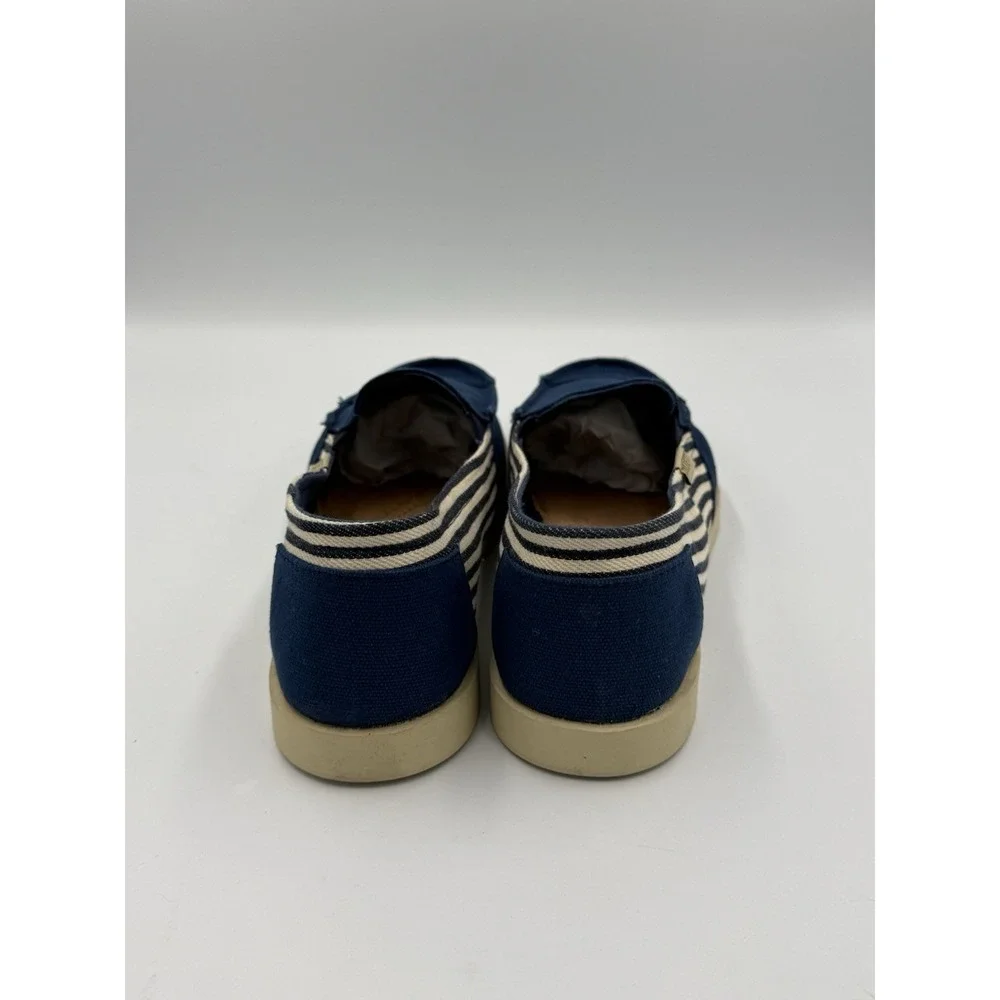 Dije California Mariner Slip On Shoes Women's 9 Navy Striped Comfort Casual NWB